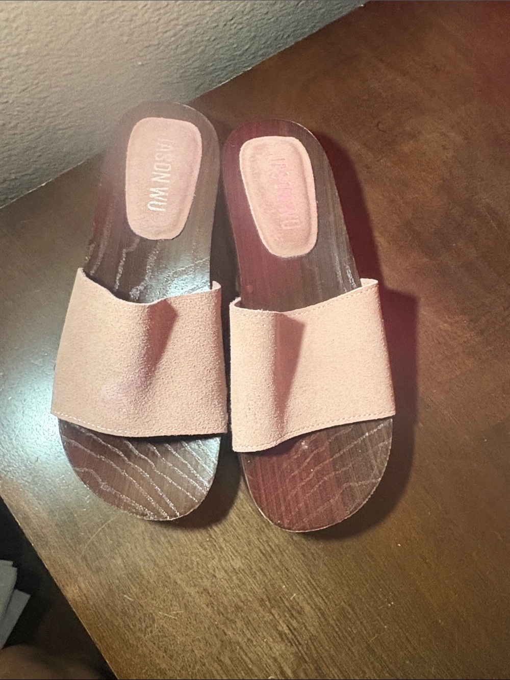 Jason Wu Blush Pink Suede Slide Mules